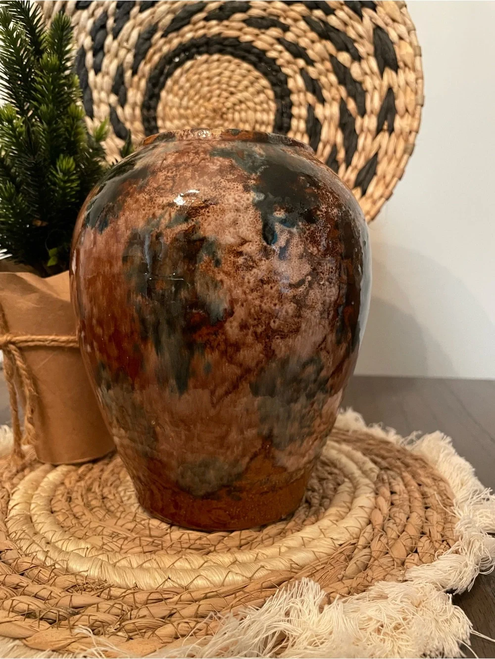 Mccoy vase glazed blue